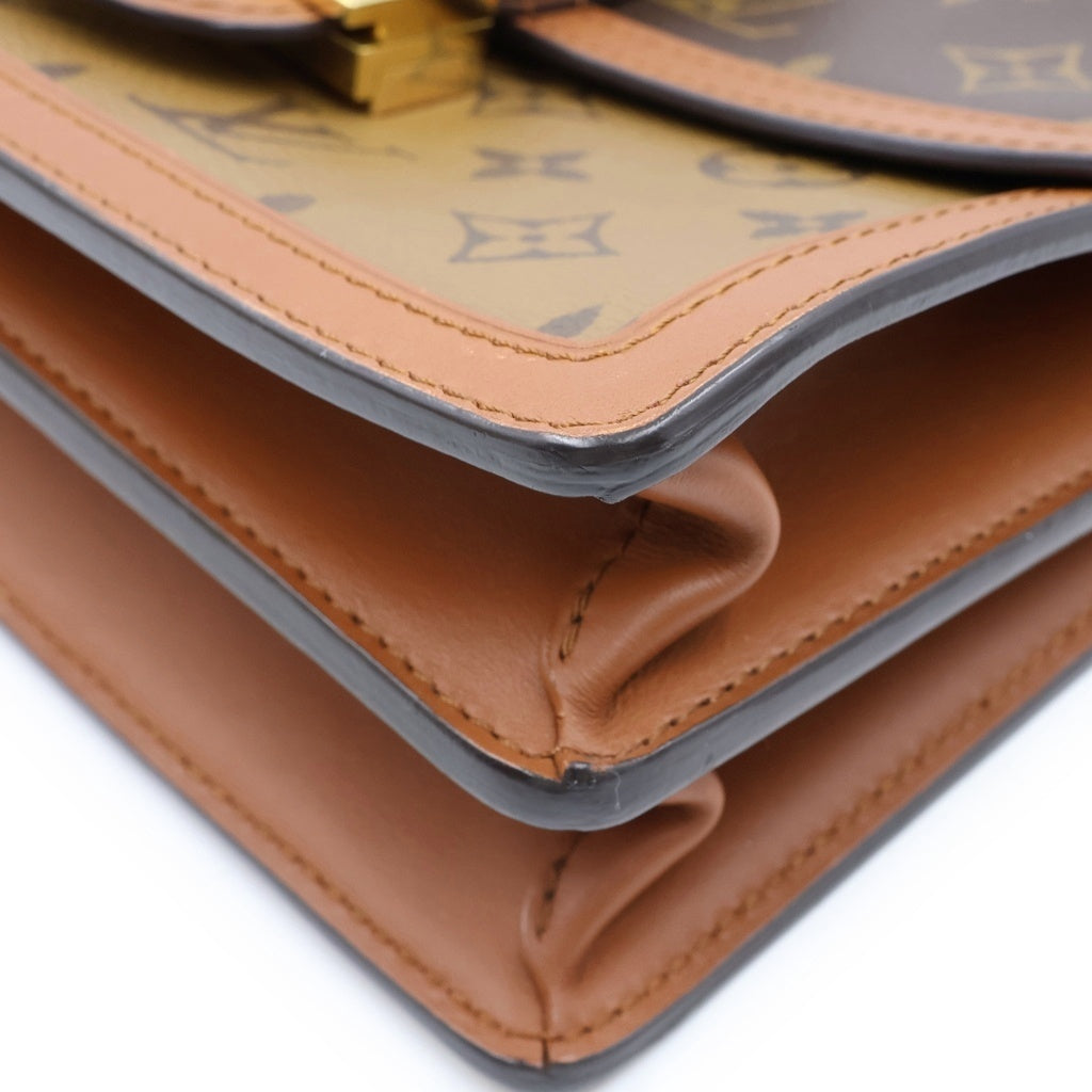 LOUIS VUITTON(ルイヴィトン) モノグラムリバース ドーフィーヌMM PVC レザー ショルダーバッグ ICタイプ ブラウン M45958 レディース