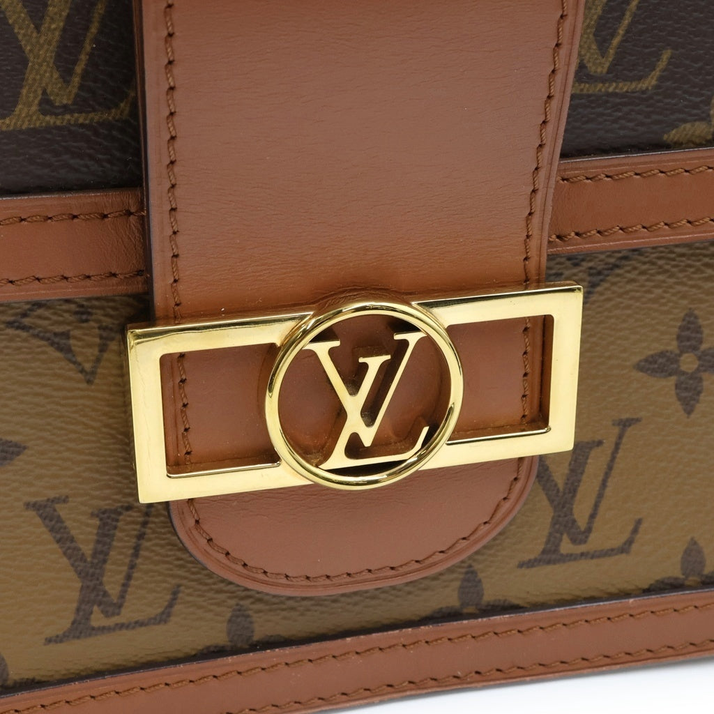 LOUIS VUITTON(ルイヴィトン) モノグラムリバース ドーフィーヌMM PVC レザー ショルダーバッグ ICタイプ ブラウン M45958 レディース