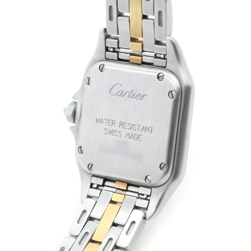 Cartier(カルティエ) パンテール SM 1ROW 1ロウ 腕時計 クォーツ 白文字盤 シルバー/イエローゴールド W25029B5 レディース