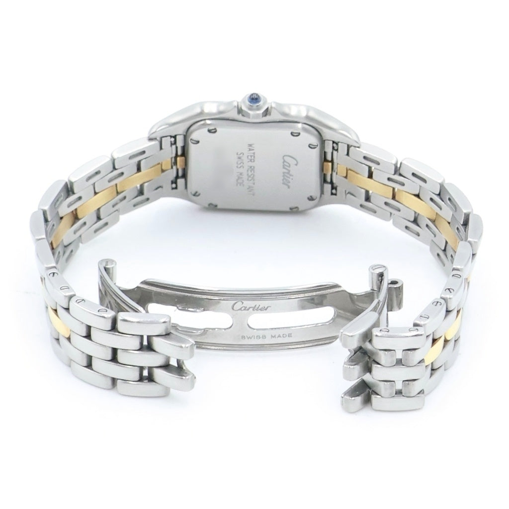 Cartier(カルティエ) パンテール SM 1ROW 1ロウ 腕時計 クォーツ 白文字盤 シルバー/イエローゴールド W25029B5 レディース