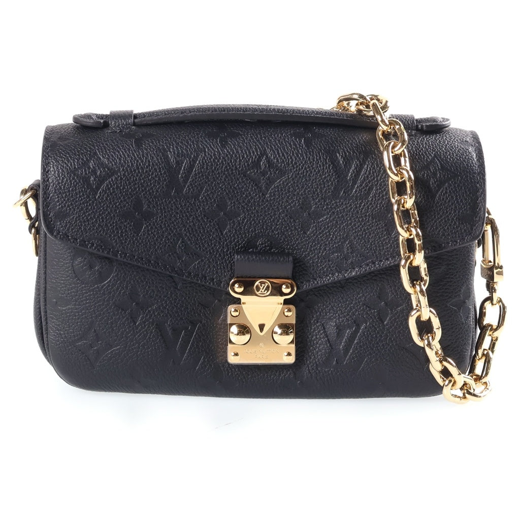 LOUIS VUITTON(ルイヴィトン) モノグラムアンプラント ポシェットメティスEW 2WAYショルダーバッグ チェーンバッグ ハンドバッグ ブラック レザー M46595 ゴールド金具 レディース