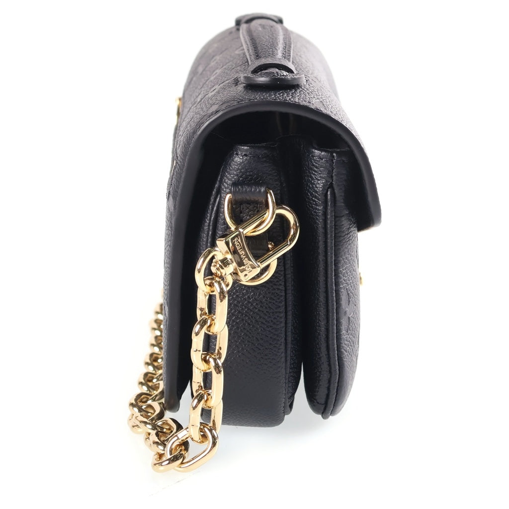 LOUIS VUITTON(ルイヴィトン) モノグラムアンプラント ポシェットメティスEW 2WAYショルダーバッグ チェーンバッグ ハンドバッグ ブラック レザー M46595 ゴールド金具 レディース