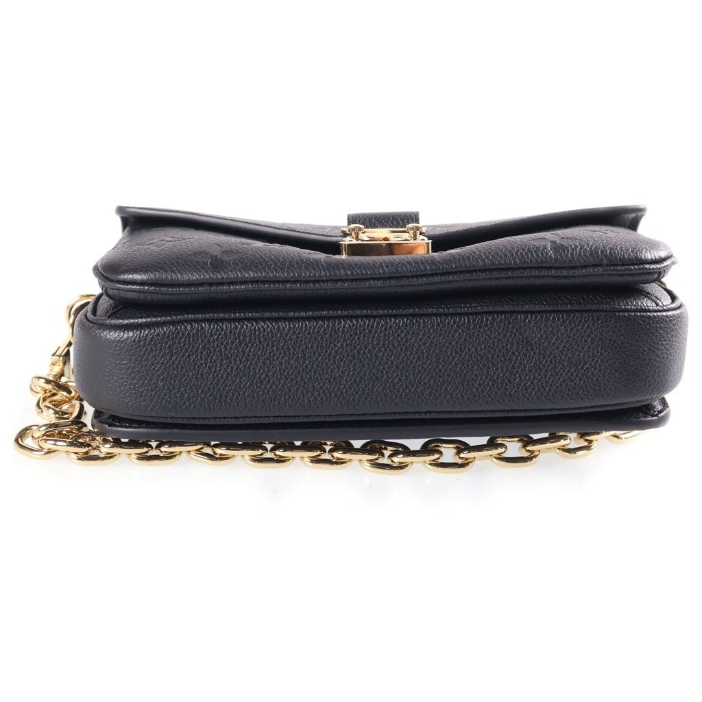 LOUIS VUITTON(ルイヴィトン) モノグラムアンプラント ポシェットメティスEW 2WAYショルダーバッグ チェーンバッグ ハンドバッグ ブラック レザー M46595 ゴールド金具 レディース