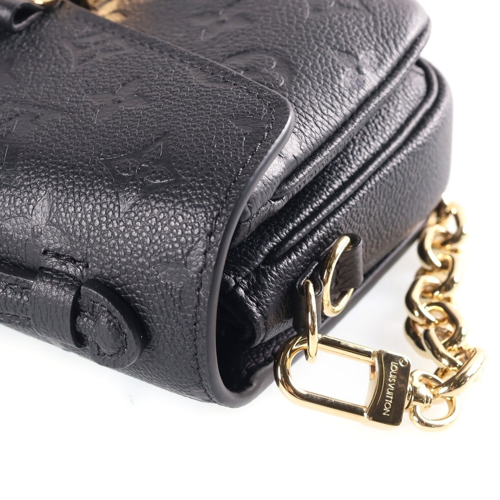 LOUIS VUITTON(ルイヴィトン) モノグラムアンプラント ポシェットメティスEW 2WAYショルダーバッグ チェーンバッグ ハンドバッグ ブラック レザー M46595 ゴールド金具 レディース