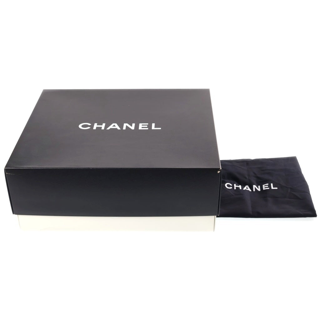 CHANEL(シャネル) エッセンシャル トートバッグ ハンドバッグ ラージ ブラック×ホワイト シルバー金具 ラムスキン レディース