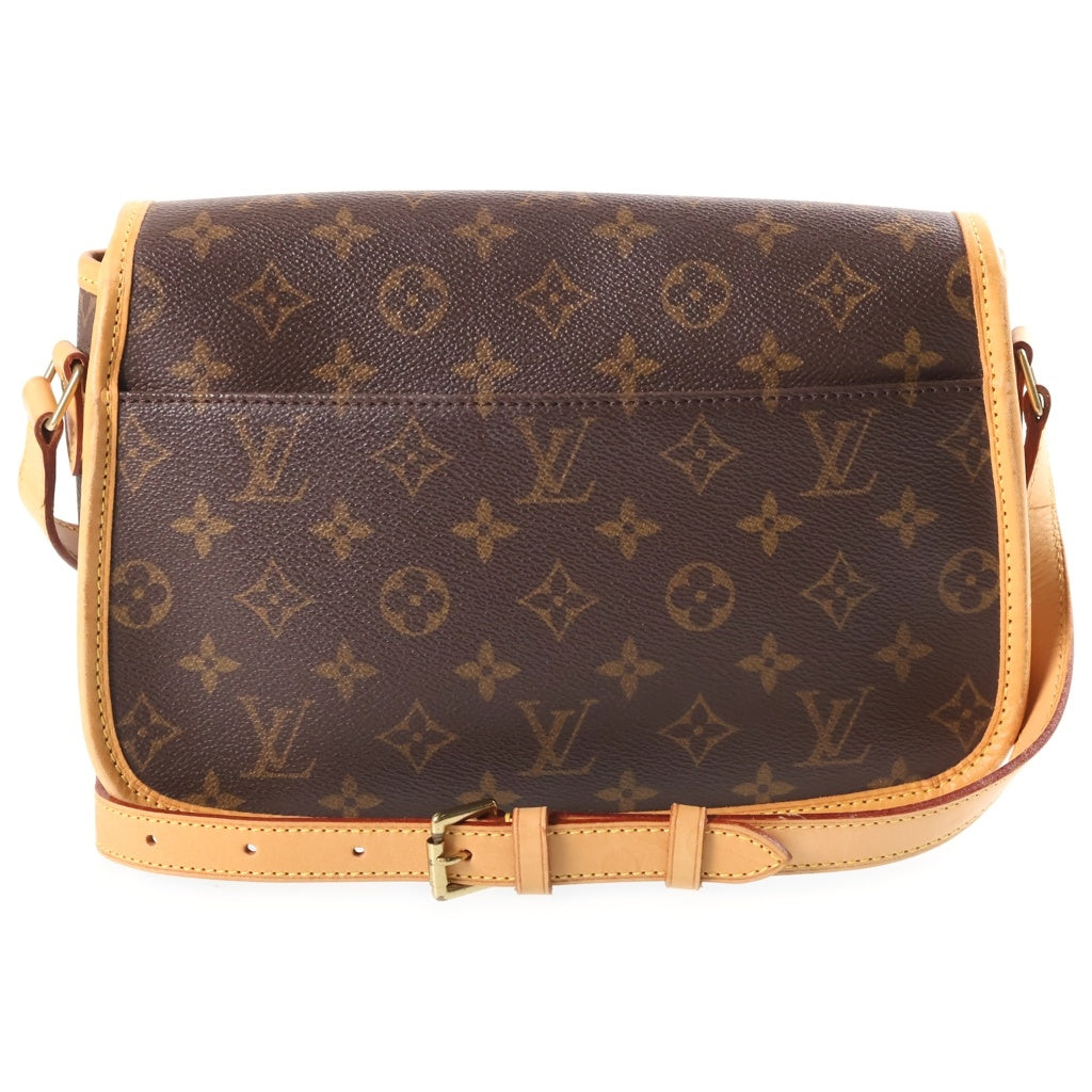 LOUIS VUITTON(ルイヴィトン) モノグラム ソローニュ ワンショルダーバッグ ブラウン レザー×PVC M42250 ゴールド金具 レディース
