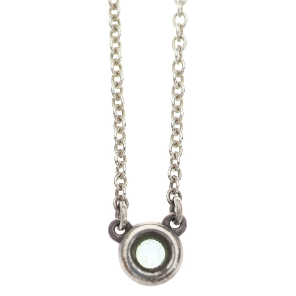 TIFFANY & Co.(ティファニー) エルサペレッティ バイザヤード ネックレス ペンダント チェーン アクアマリン SV925 シルバー×ライトブルー レディース