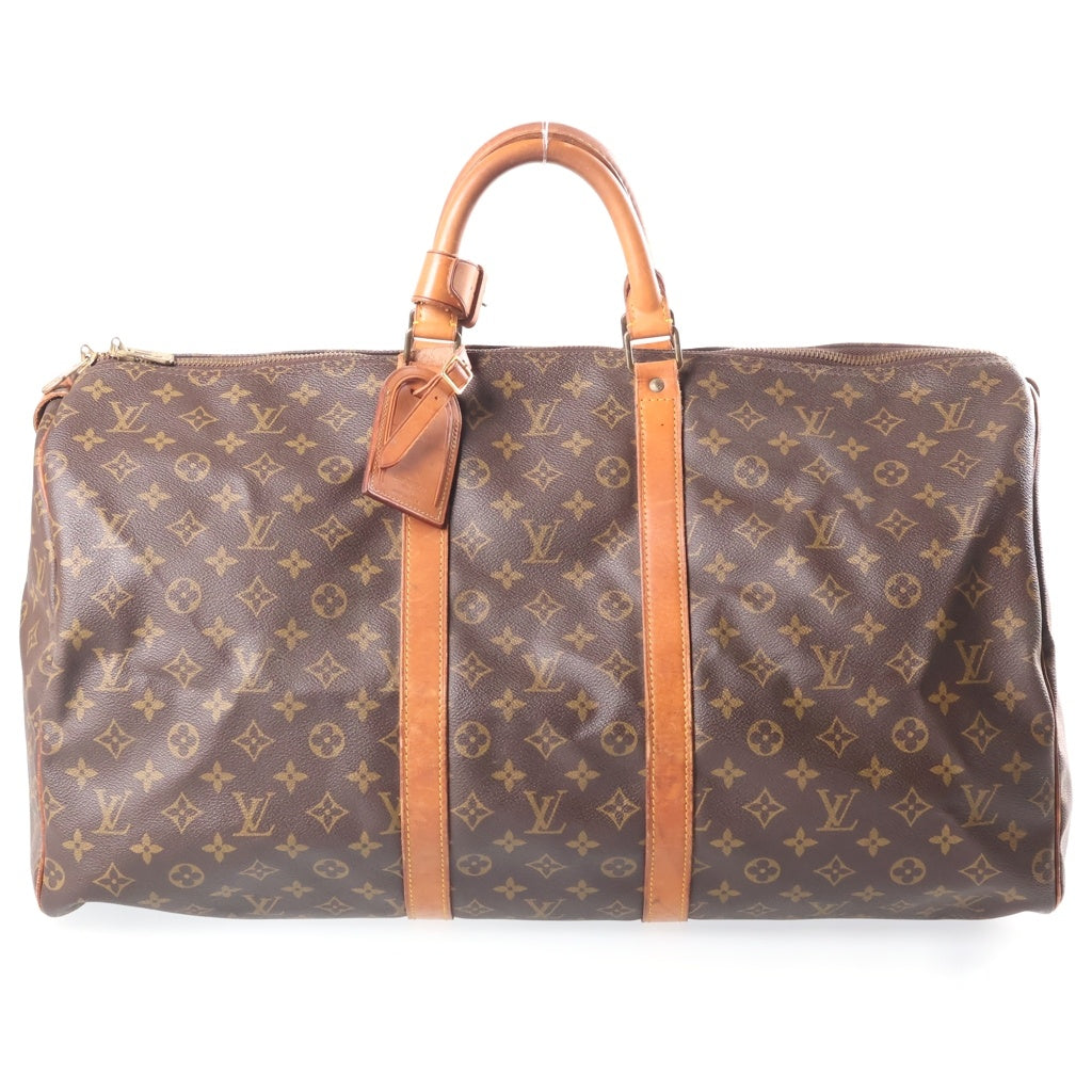 LOUIS VUITTON(ルイヴィトン) モノグラム キーポル55 ボストンバッグ ハンドバッグ PVC×レザー ブラウン M41424