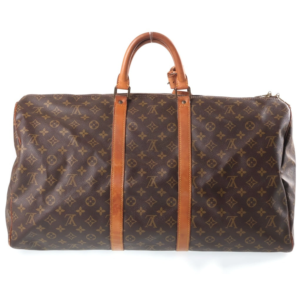 LOUIS VUITTON(ルイヴィトン) モノグラム キーポル55 ボストンバッグ ハンドバッグ PVC×レザー ブラウン M41424