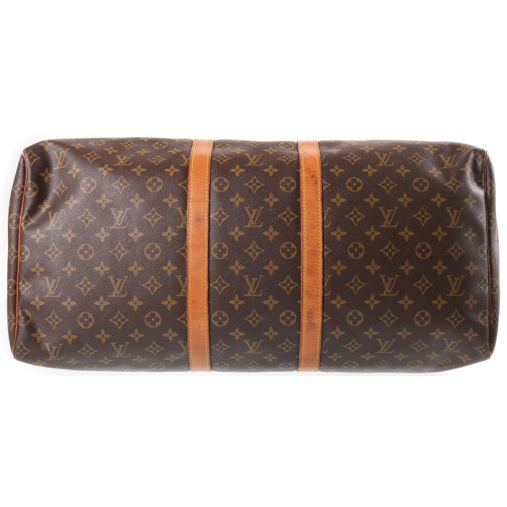 LOUIS VUITTON(ルイヴィトン) モノグラム キーポル55 ボストンバッグ ハンドバッグ PVC×レザー ブラウン M41424