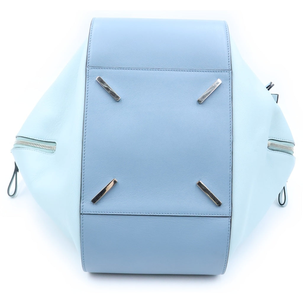 LOEWE(ロエベ) ハンモック ミディアム バイカラー 2WAYハンドバッグ ショルダーバッグ ライトブルー レザー シルバー金具 レディース