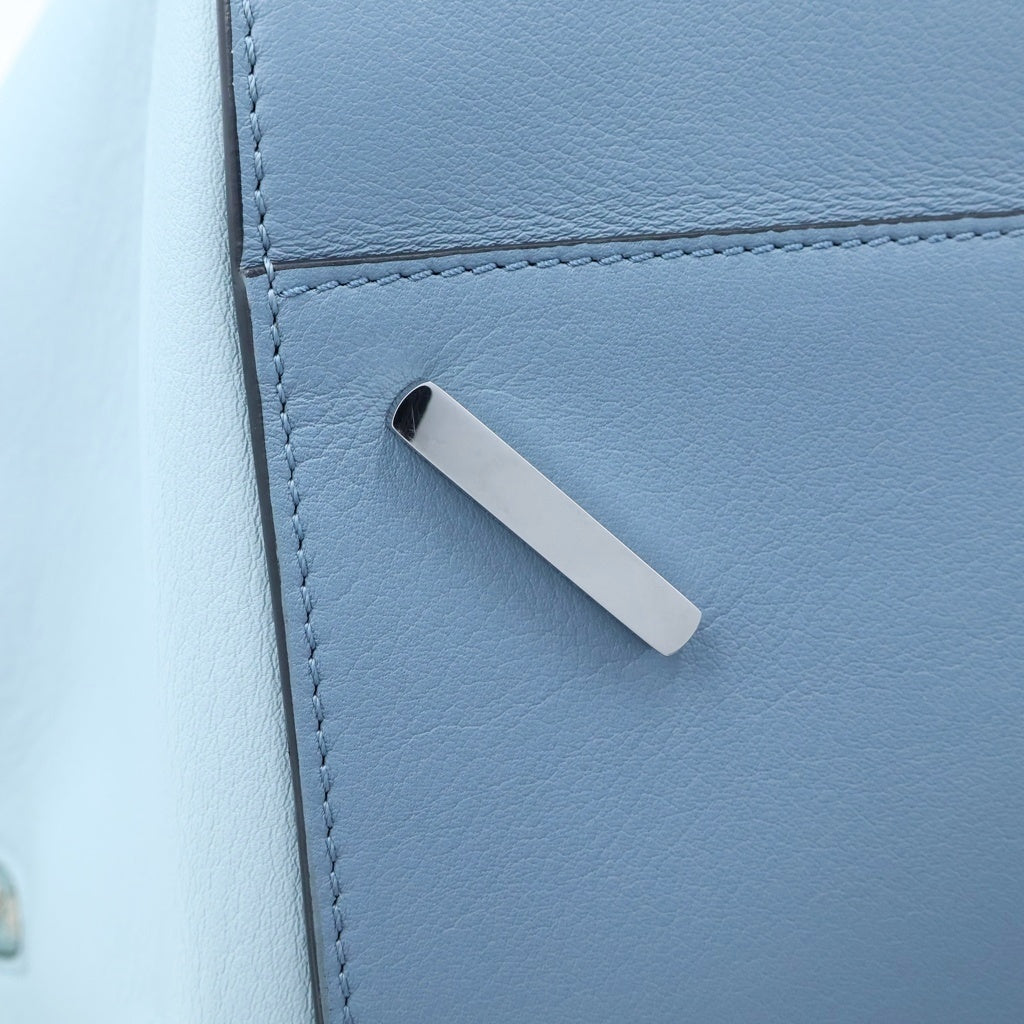 LOEWE(ロエベ) ハンモック ミディアム バイカラー 2WAYハンドバッグ ショルダーバッグ ライトブルー レザー シルバー金具 レディース