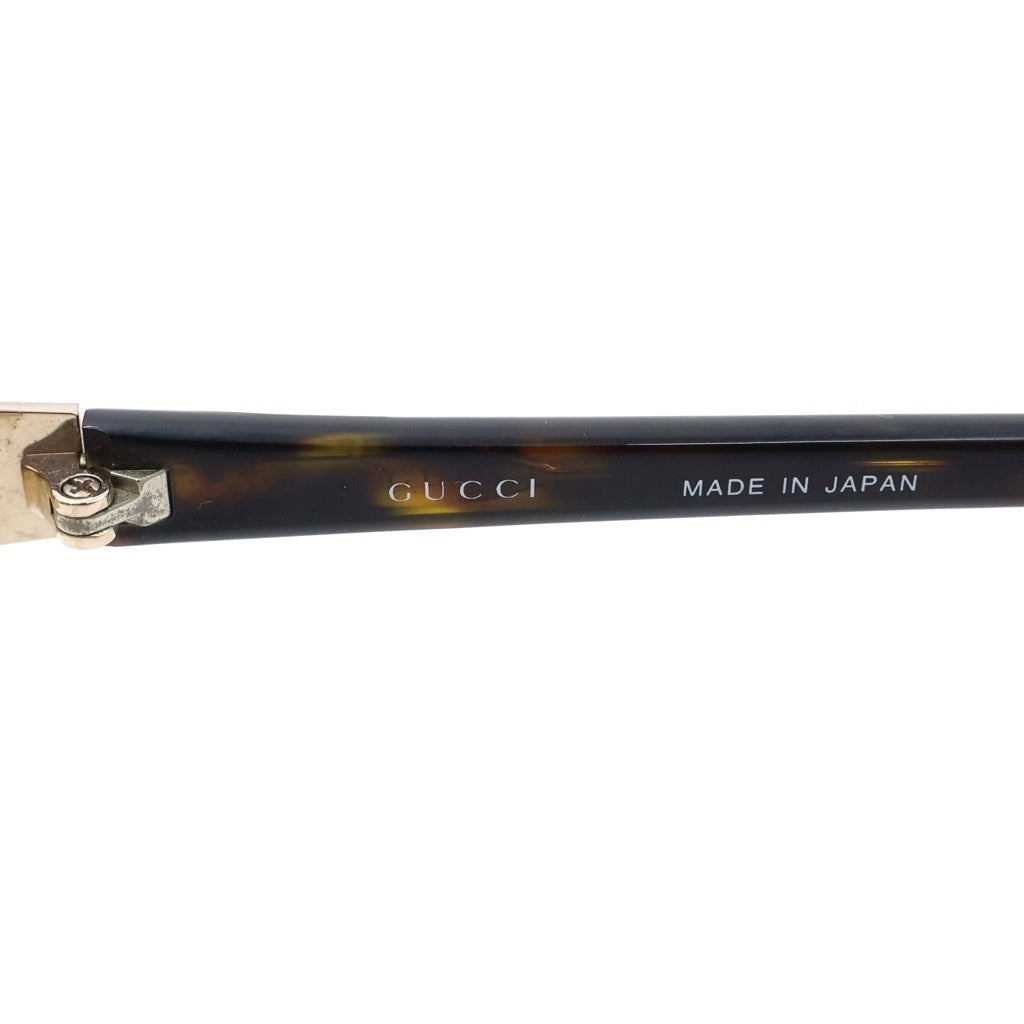 GUCCI(グッチ) シェリーライン リムレスメガネ アイウェア ブラック×ブラウンフレーム クリアレンズ GG-9588J レディース