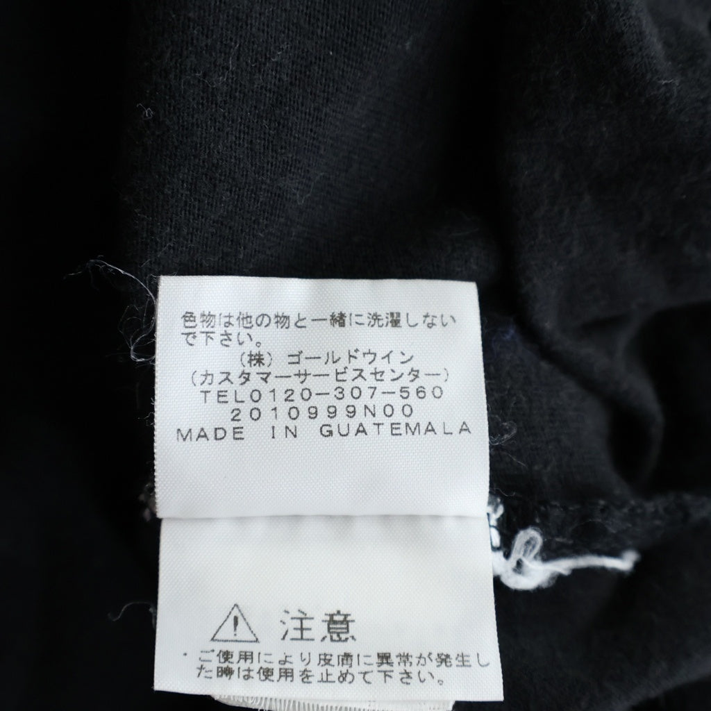 SUPREME(シュプリーム) ×The North Face Bandana Tee バンダナ ロゴ刺繍 コットン 半袖 Tシャツ カットソー #L ブラック/ブルー SP22 17002