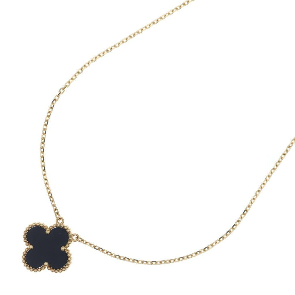 Van Cleef & Arpels(ヴァンクリーフアンドアーペル) ヴィンテージアルハンブラ ネックレス ペンダント K18イエローゴールド オニキス ブラック VCARA45800 レディース