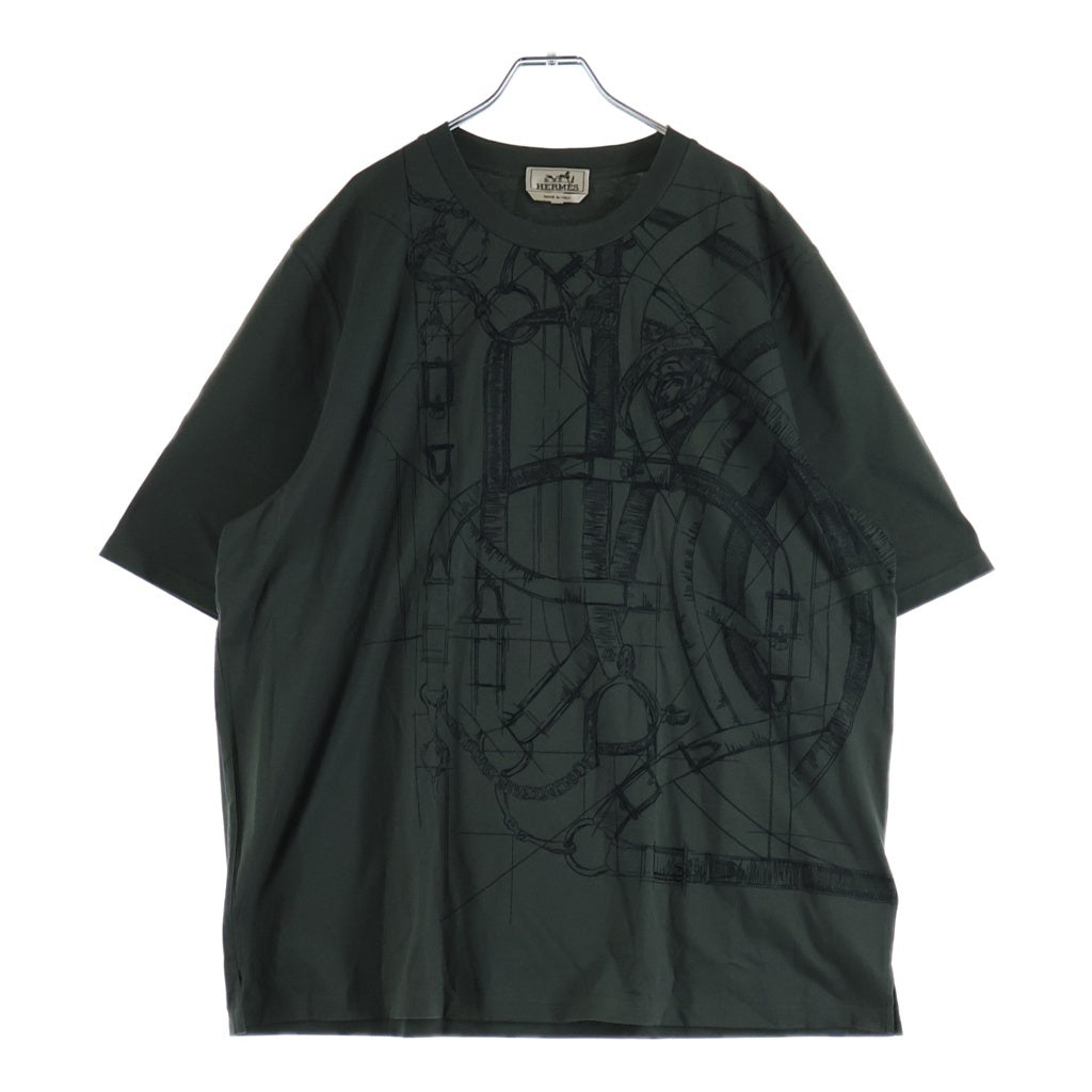 HERMES(エルメス) カヴァルカドゥール・グリフォネ Tシャツ カットソー グリーン #XXL