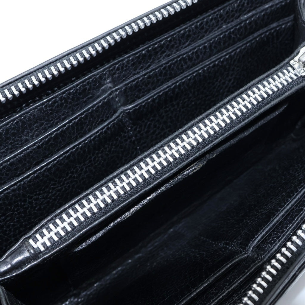 CHROME HEARTS(クロムハーツ) REC F ZIP #2 フィリグリープラス ウォレット ジッピーウォレット 長財布 ブラック レザー