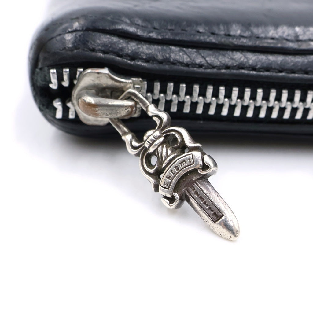CHROME HEARTS(クロムハーツ) REC F ZIP #2 フィリグリープラス ウォレット ジッピーウォレット 長財布 ブラック レザー