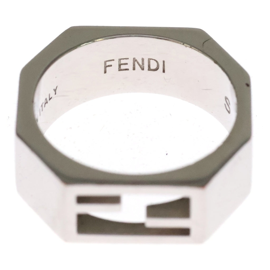 FENDI(フェンディ) バゲット ロゴリング シルバー #S
