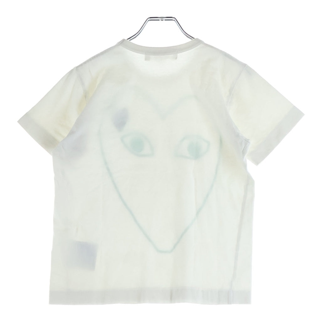 COMME des GARCONS(コムデギャルソン) Printed Outlined Heart T-Shirt With Green Emblem グリーンハートプリント フロントロゴ刺繍 コットン 半袖 Tシャツ カットソー AZ-T103 レディース