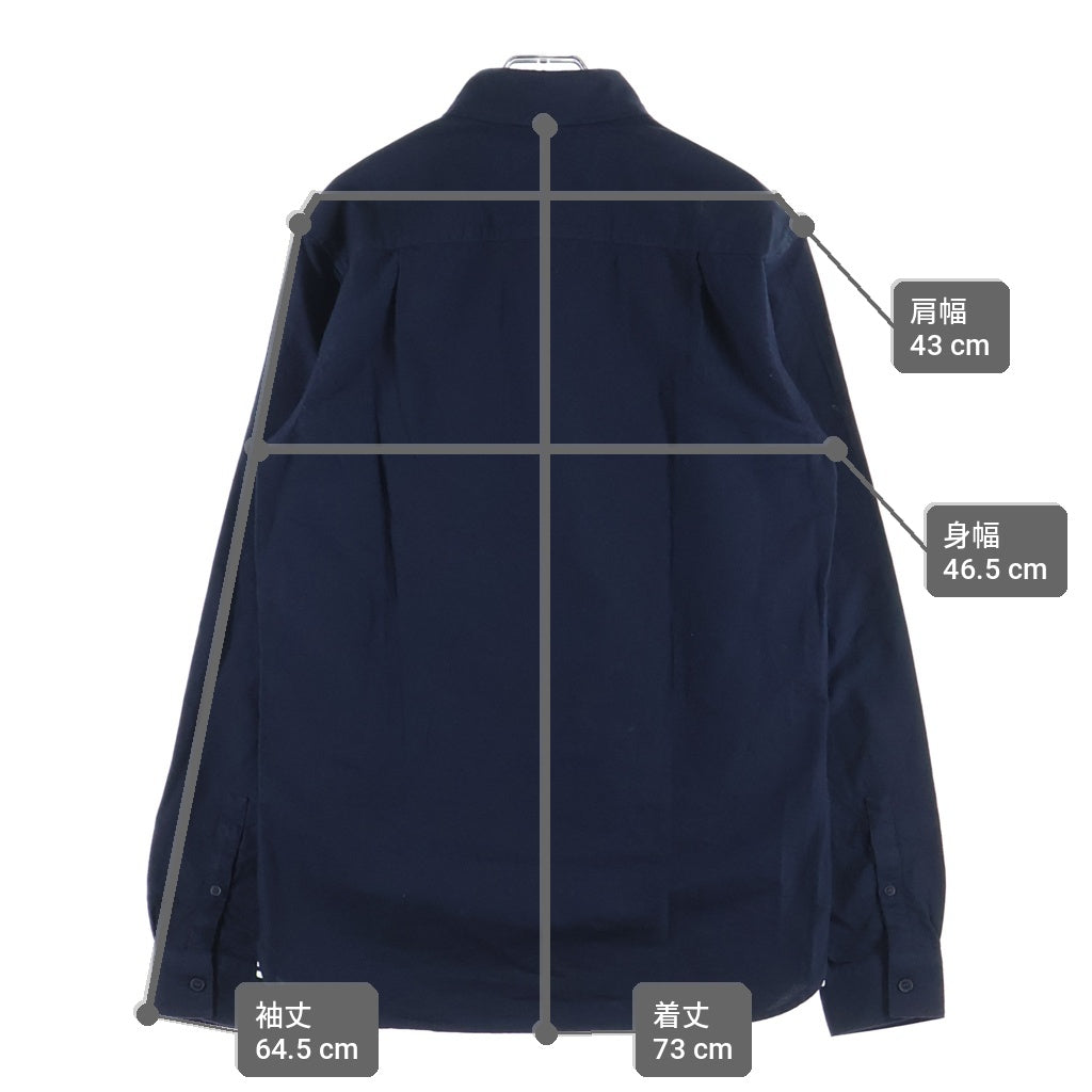 FRED PERRY(フレッドペリー) ローレルリース フロントロゴ刺繍 ボタン 長袖 シャツ #S ネイビー レディース