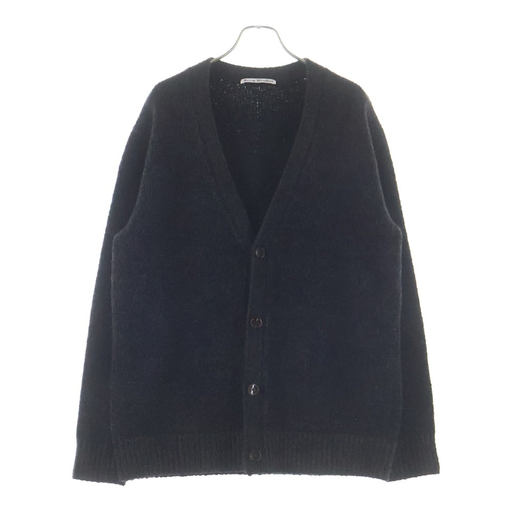 Acne Studios(アクネ ストゥディオズ) ウールブレンド Vネックニットカーディガン セーター ブラック FN-MN-KNIT000308
