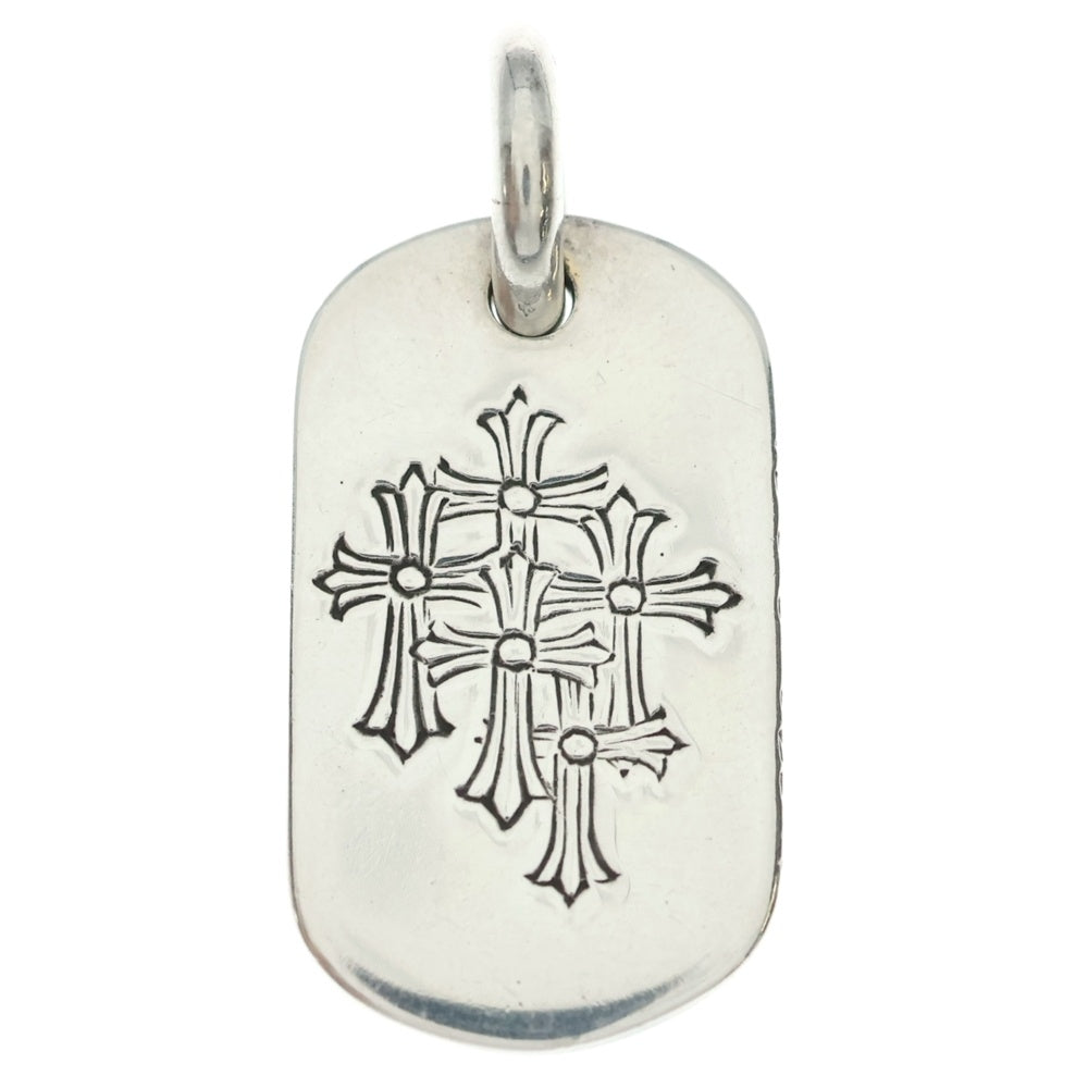 CHROME HEARTS(クロムハーツ) D TAG SML スモールドッグタグ セメタリーエングレイブオールドシルバーネックレストップ