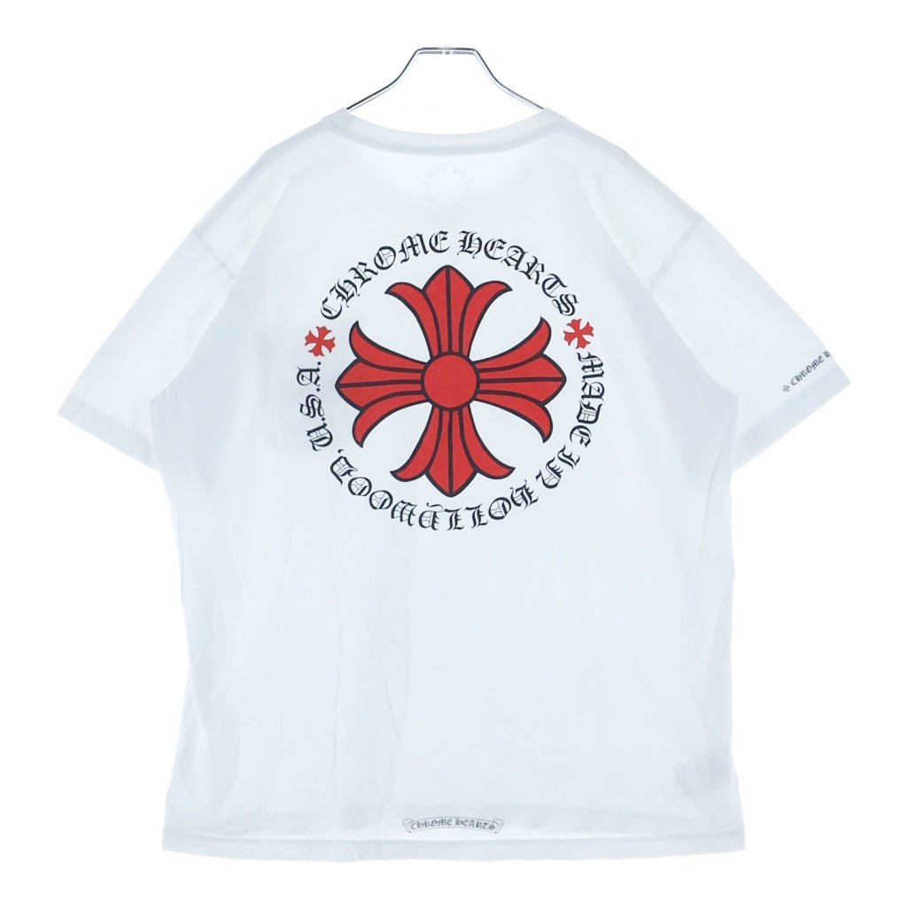 CHROME HEARTS(クロムハーツ) Made In Hollywood CH T-SHIRT CHプラス プリント クルーネック 半袖ポケットTシャツ カットソー ホワイト