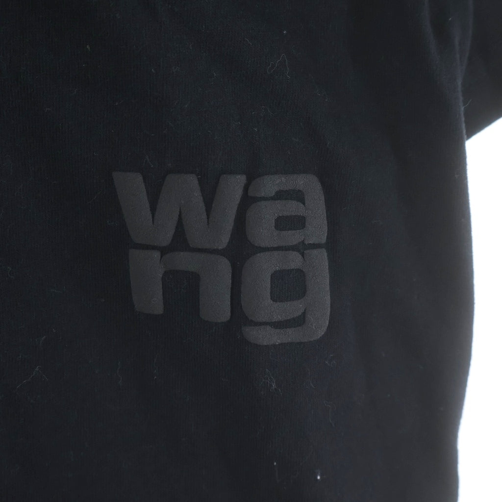 ALEXANDER WANG(アレキサンダーワン) ロゴプリント クルーネック半袖Tシャツカットソー ブラック 4CC3221357