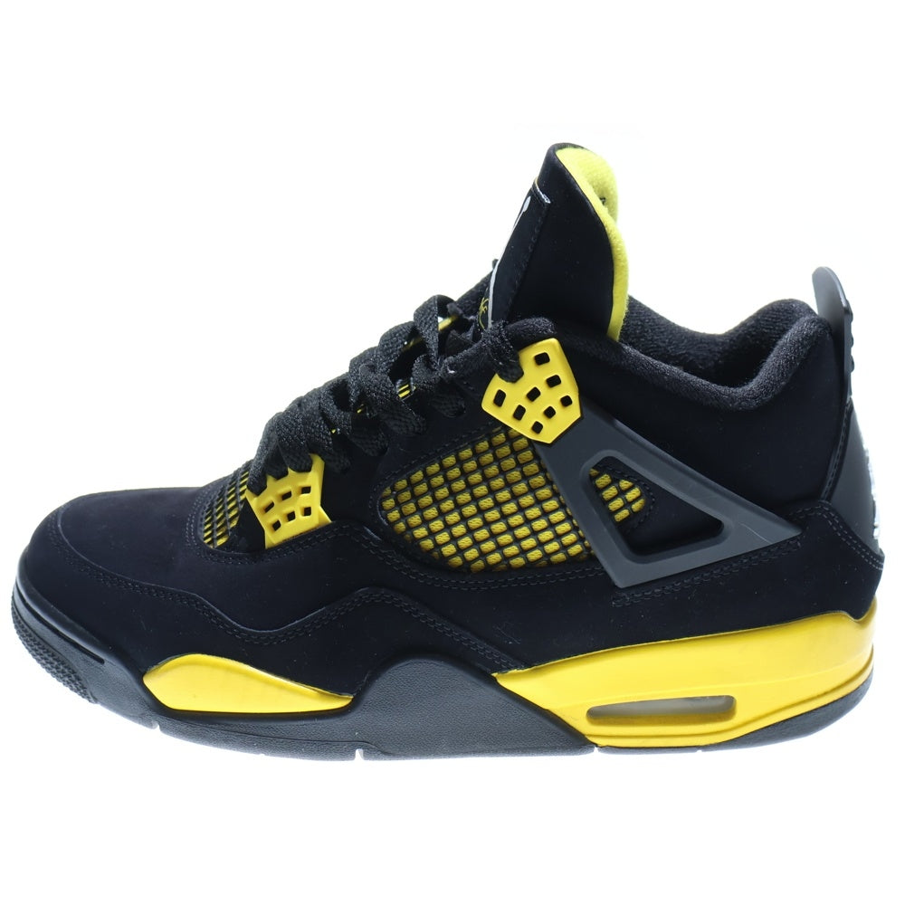 NIKE(ナイキ) Air Jordan 4 Retro Thunder 2023 エアジョーダン4 レトロ サンダー ハイカットスニーカー ブラック/イエロー US9/27cm DH6927-017