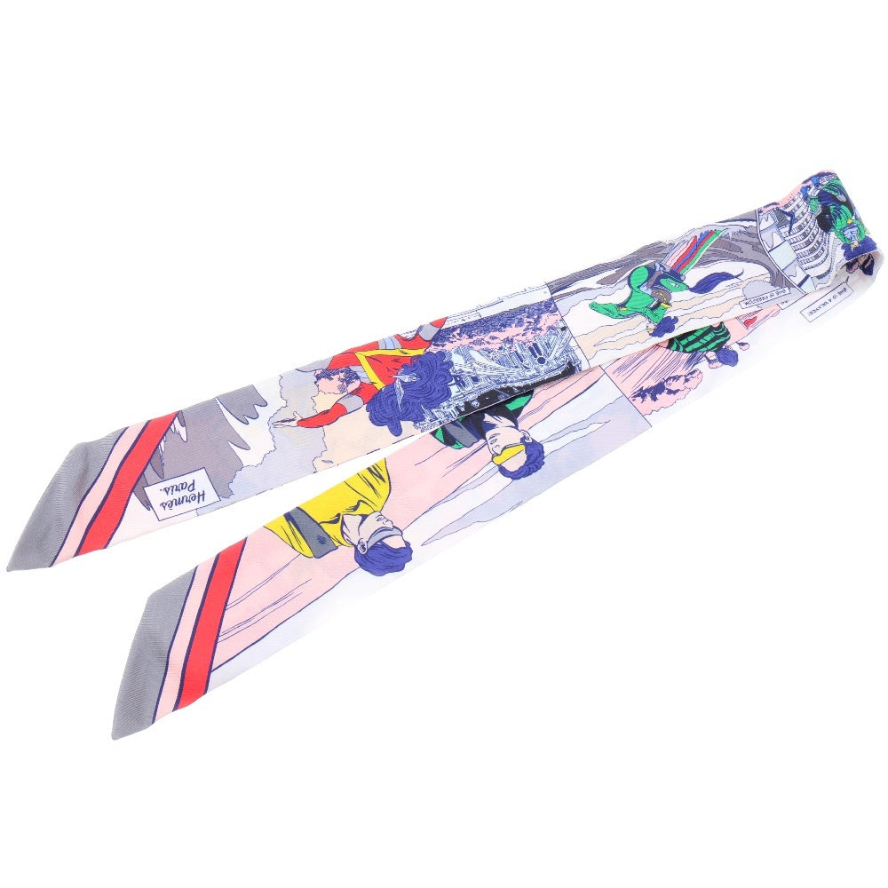 HERMES(エルメス) ツイリー マルチカラー スカーフ アメコミ柄 シルク
