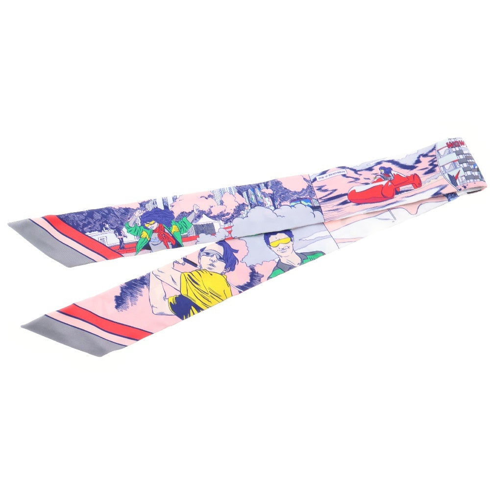 HERMES(エルメス) ツイリー マルチカラー スカーフ アメコミ柄 シルク