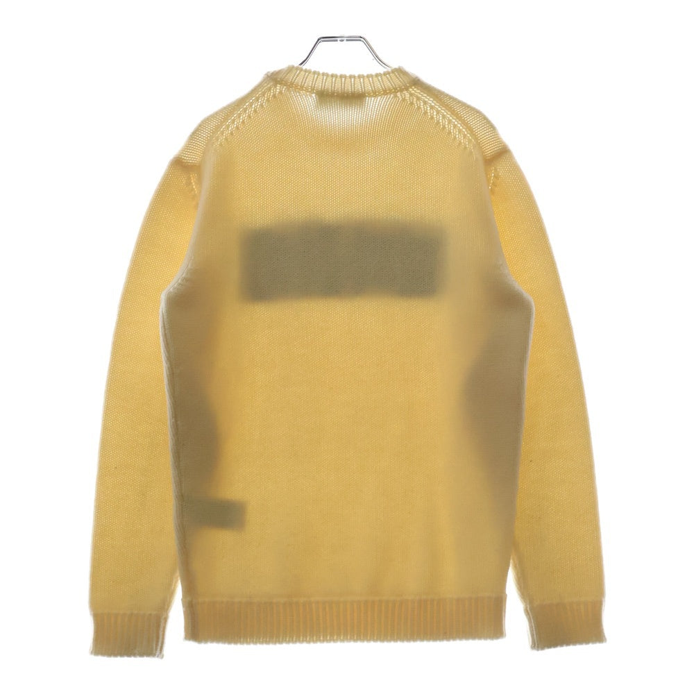 FENDI(フェンディ) Logo Intersia Knit フロントロゴ クルーネックニット セーター ホワイト FZZ387 A3M3