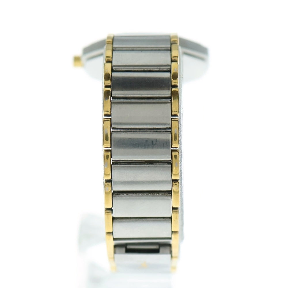 YVES SAINT LAURENT(イヴサンローラン) オクタゴン レディースウォッチ 黒文字盤 ステンレスウォッチ 腕時計 シルバー/ゴールド SS/QZ 2200-222377