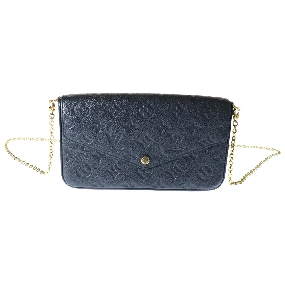 LOUIS VUITTON(ルイヴィトン) アンプラントポシェットフェリシー ショルダーウォレット ショルダーバッグ ブラック ノワール ゴールド金具 レザー M82477