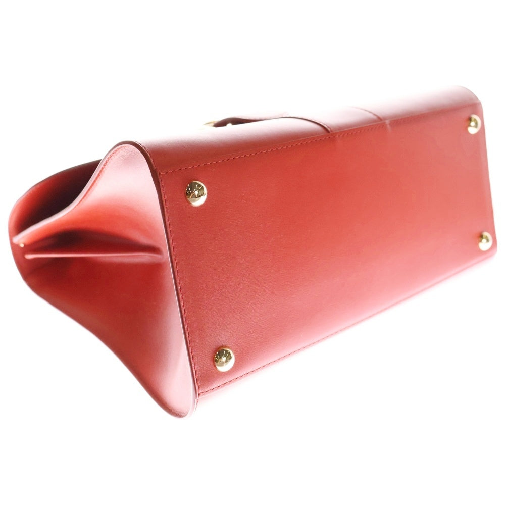 DELVAUX(デルボー) ブリヨンMM 2wayハンドバック レッド レザー トートバッグ