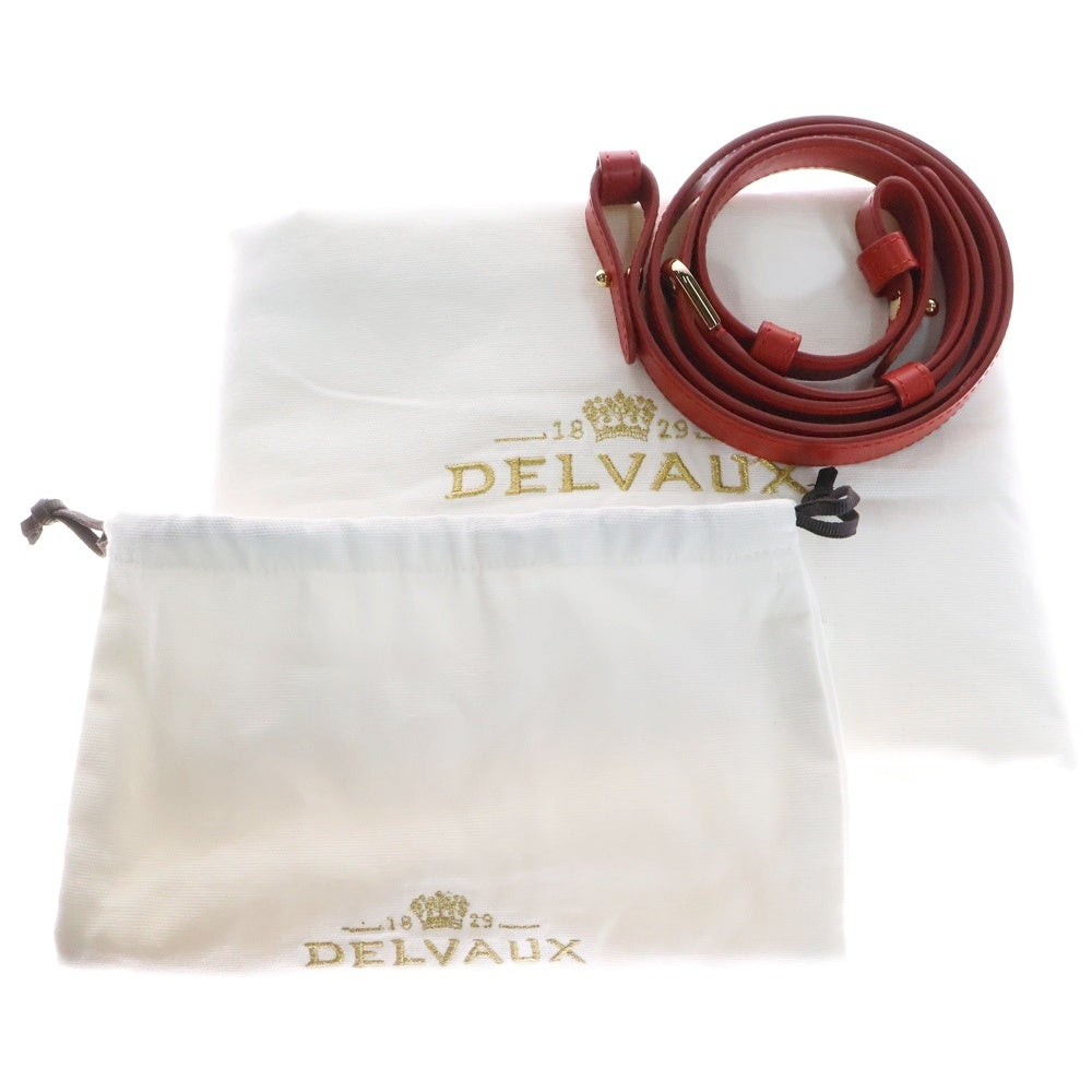 DELVAUX(デルボー) ブリヨンMM 2wayハンドバック レッド レザー トートバッグ