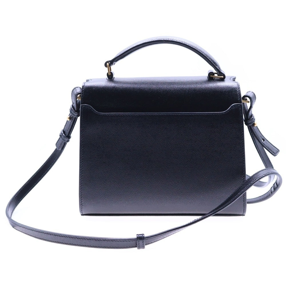 SAINT LAURENT PARIS(サンローランパリ) カサンドラ トップハンドル ミニ レザー2WAYハンドバッグ ショルダーバッグ ブラック 623930
