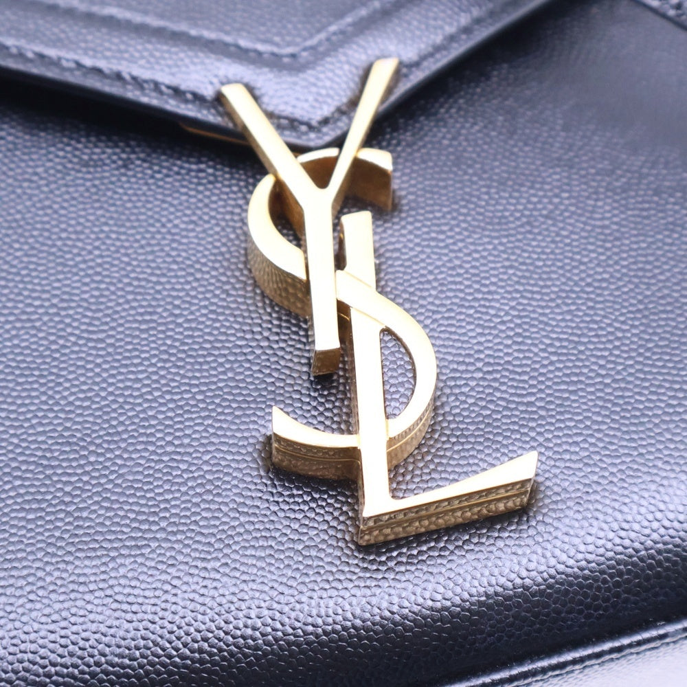SAINT LAURENT PARIS(サンローランパリ) カサンドラ トップハンドル ミニ レザー2WAYハンドバッグ ショルダーバッグ ブラック 623930