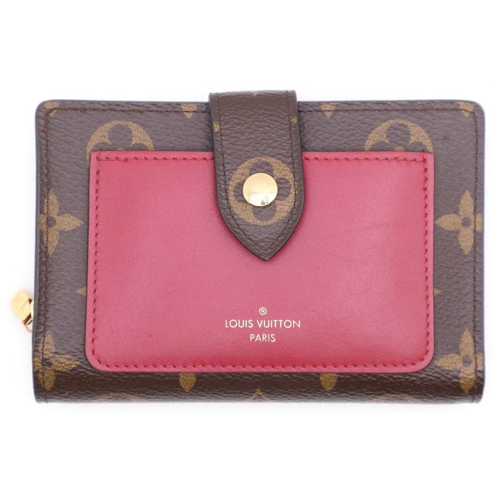 LOUIS VUITTON(ルイヴィトン) モノグラム ポルトフォイユ ジュリエット フューシャ 三つ折り財布 コンパクトウォレット ブラウン×ピンク ゴールド金具 レザー×PVC M69433