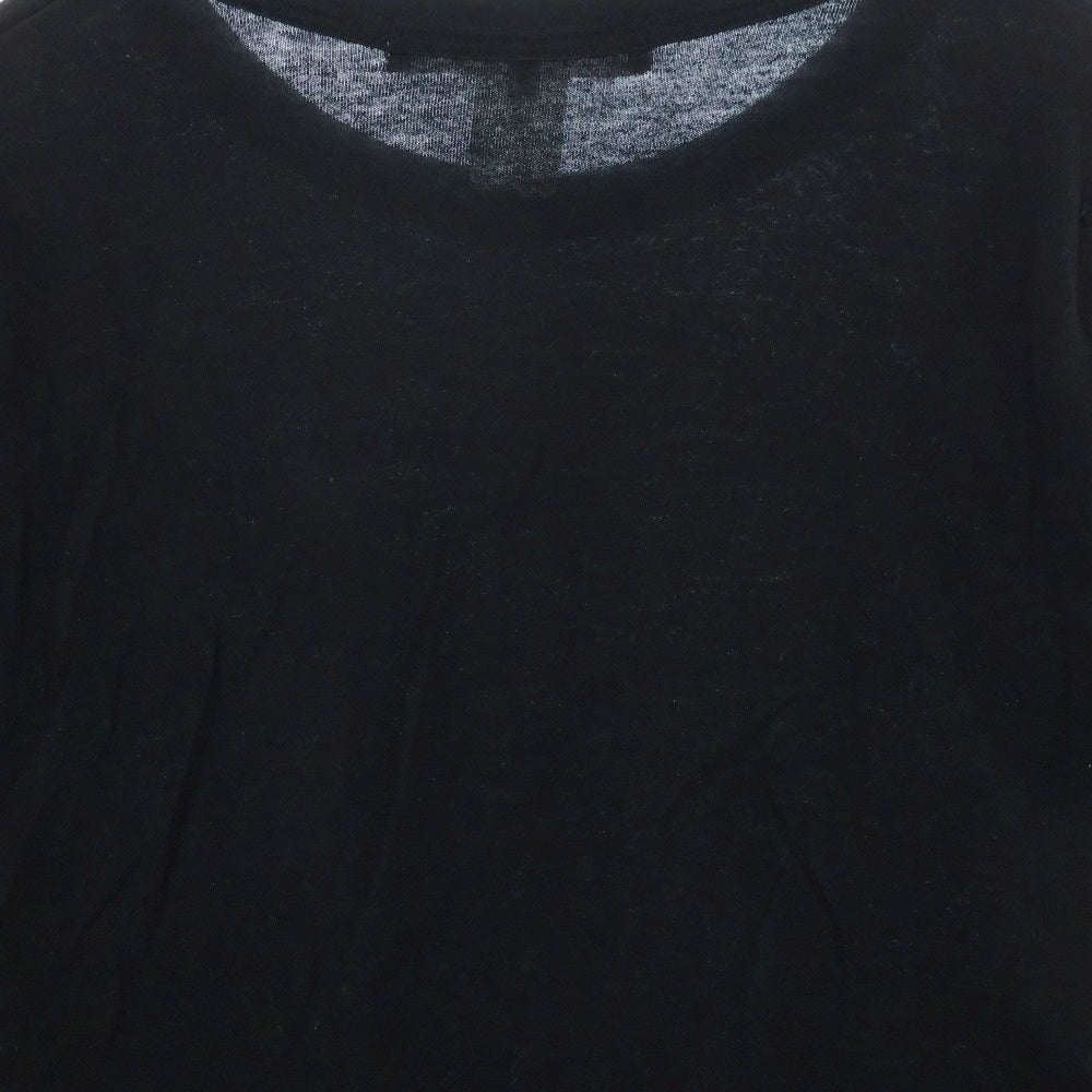 COMME des GARCONS SHIRT(コムデギャルソンシャツ) ギンガムチェック シャツスリーブ 切り替え クルーネック ロングスリーブ 長袖Tシャツ カットソー ブラック W21124