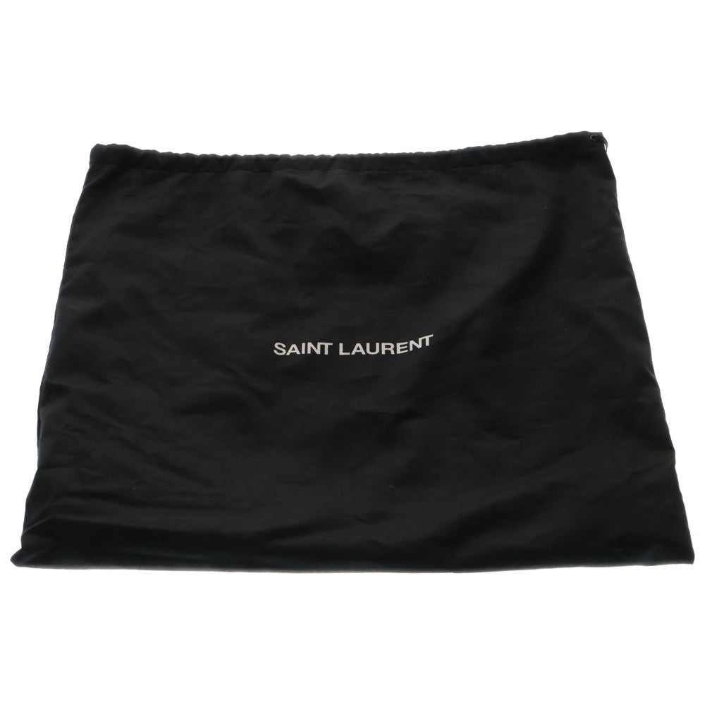 SAINT LAURENT PARIS(サンローランパリ) テディ チェーンショルダーバッグ 巾着バッグ ホワイト シルバー金具 レザー 538447