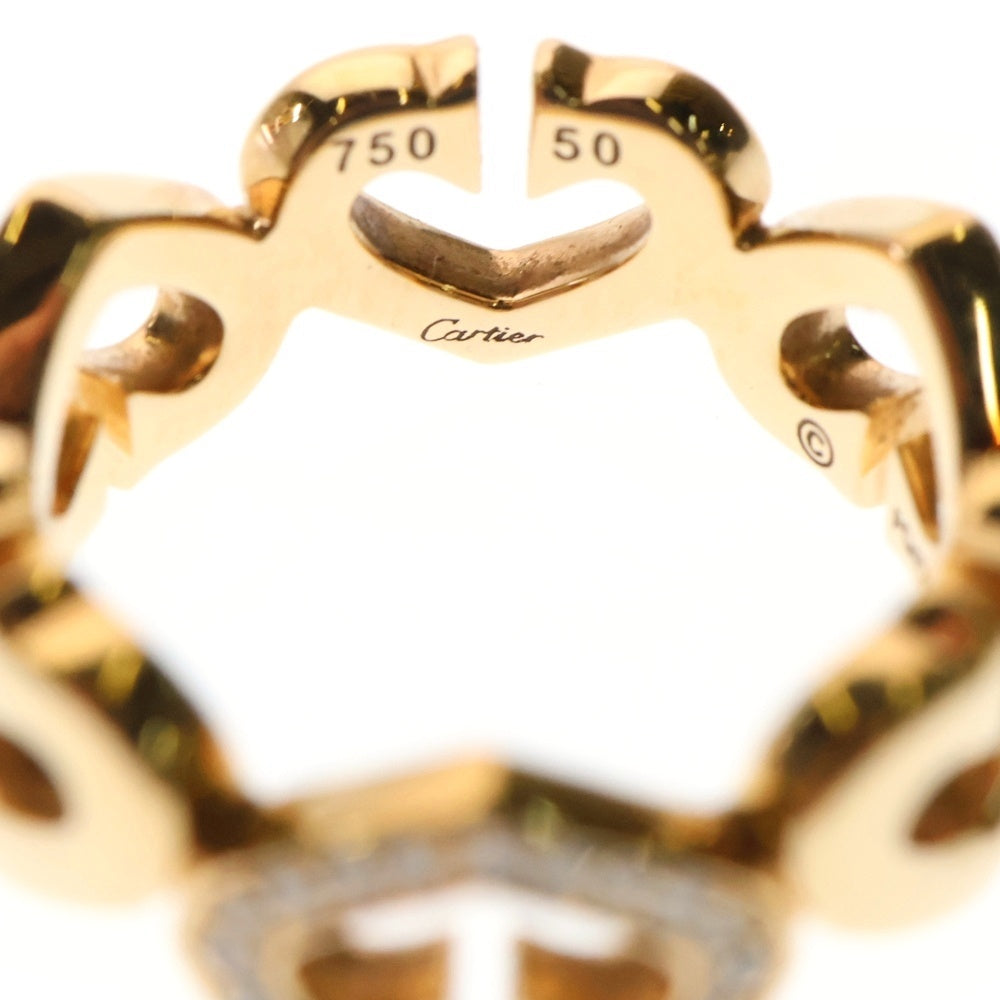 Cartier(カルティエ) Cハート ダイヤリング 1PD K18YG イエローゴールド 10号