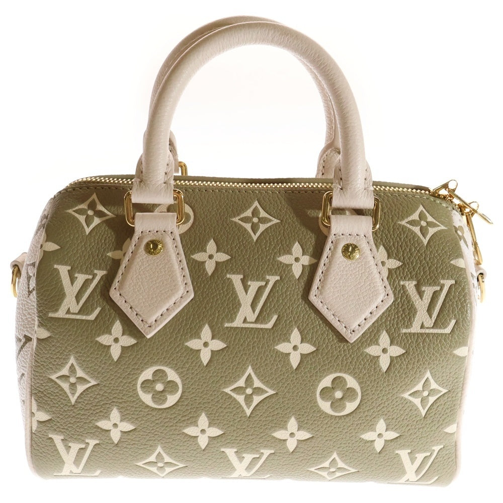 LOUIS VUITTON(ルイヴィトン) アンプラント スピーディバンドリエール20 バイカラー カーキ×アイボリー レザー 2wayハンドバッグ ショルダーバッグ RFID M46118