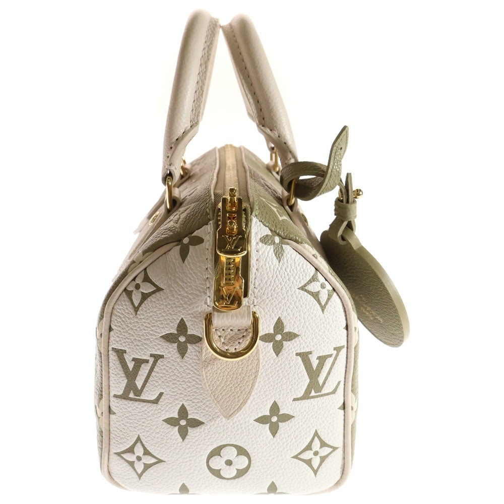 LOUIS VUITTON(ルイヴィトン) アンプラント スピーディバンドリエール20 バイカラー カーキ×アイボリー レザー 2wayハンドバッグ ショルダーバッグ RFID M46118