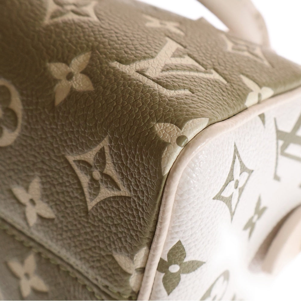 LOUIS VUITTON(ルイヴィトン) アンプラント スピーディバンドリエール20 バイカラー カーキ×アイボリー レザー 2wayハンドバッグ ショルダーバッグ RFID M46118