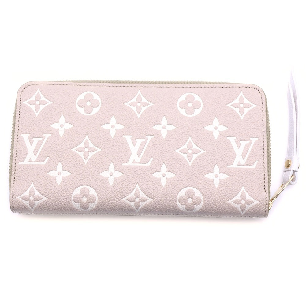LOUIS VUITTON(ルイヴィトン) モノグラムアンプラント ジッピーウォレット ロングウォレット カードケース 長財布 カーキ×アイボリー ゴールド金具 レザー M81280
