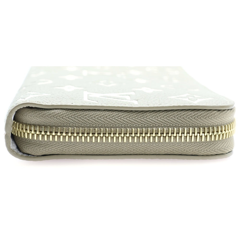LOUIS VUITTON(ルイヴィトン) モノグラムアンプラント ジッピーウォレット ロングウォレット カードケース 長財布 カーキ×アイボリー ゴールド金具 レザー M81280