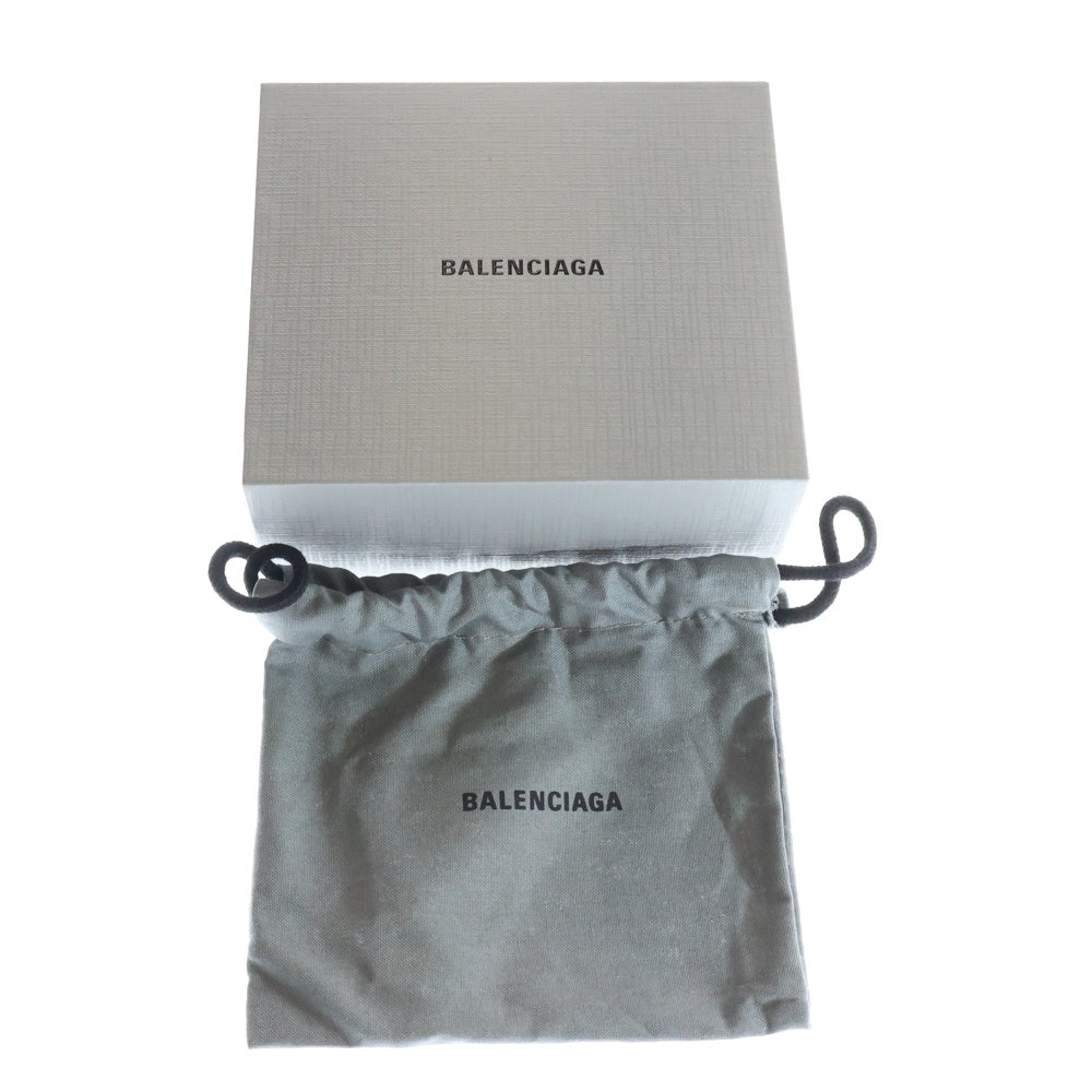 BALENCIAGA(バレンシアガ) ペーパーミニ ウォレット 三つ折り財布 型押し グリーン レザー 391446