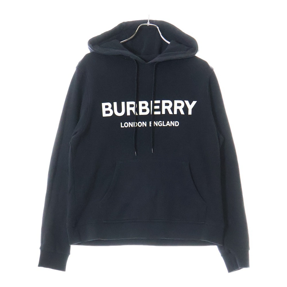 BURBERRY(バーバリー) ロゴ フーデッドコットン長袖パーカー ブラック 8011652
